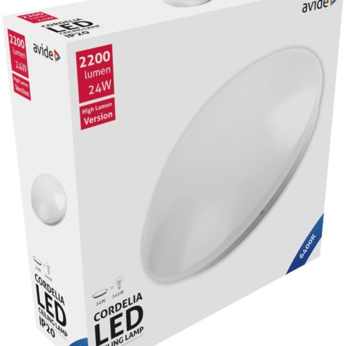 2200.jpg Avide LED Μοντέρνα Πλαφονιέρα Οροφής Cordelia 24W 380*110.0mm Ψυχρό 6400K