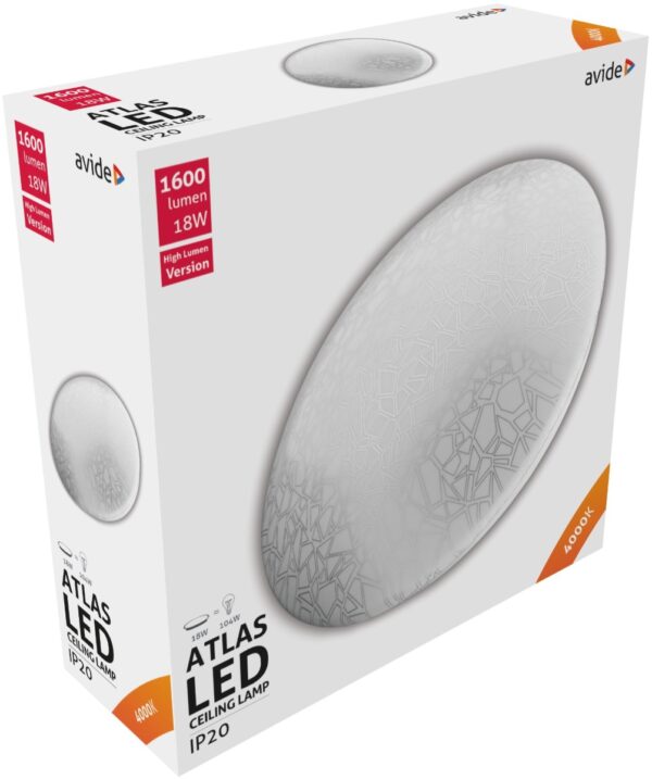 27_1.jpg Avide LED Μοντέρνα Πλαφονιέρα Οροφής Atlas (Mosaic) 18W 330*100mm Λευκό 4000K