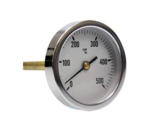Θερμόμετρο ξυλόφουρνου 0-500oC με πούρο 10cm, Φ50, μεταλλικό με βίδα