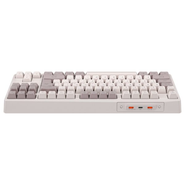 Meetion MT-MK14 Μηχανικό Πληκτρολόγιο Gaming Ενσύρματο & Ασύρματο με Bluetooth και 2.4G RGB Λευκό US