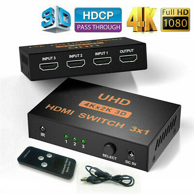 ATC HDMI Switch Μεταλλικό 3 In / 1 Out 4K x 2K Τηλ/στήριο