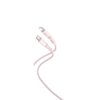 XO NB-Q226B Καλώδιο Φόρτισης - Data 60W Type-C σε Type-C 1m Ροζ