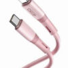 XO NB-Q226B Καλώδιο Φόρτισης - Data 60W Type-C σε Type-C 1m Ροζ