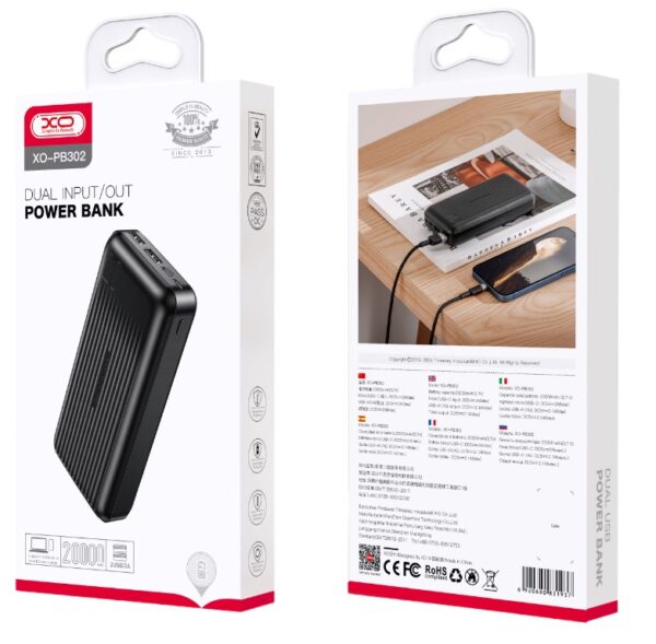 302-_-photoroom_1.jpg XO PB302 Light Display Power Bank 20000mAh Μαύρο