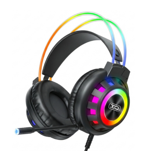 XO GE10 Gaming Ενσύρματα Ακουστικά RGB με Μικρόφωνο Μαύρα