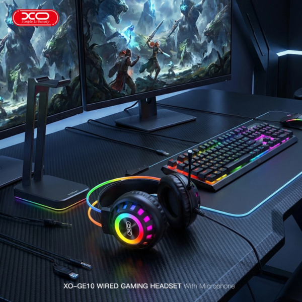 34.png XO GE10 Gaming Ενσύρματα Ακουστικά RGB με Μικρόφωνο Μαύρα