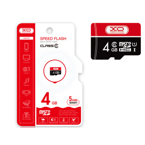 4gbtf.jpg XO Κάρτα Μνήμης 4GB CL10 Micro SD
