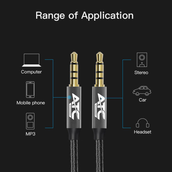 ATC HQ 3.5mm 4 Pin M/M Cable 1.5m