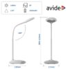 Avide LED Φωτιστικό Γραφείου RGB Άσπρο 4W