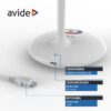 Avide LED Φωτιστικό Γραφείου RGB Άσπρο 4W