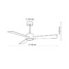 Ανεμιστήρας Οροφής 52'' 132CM PRCF-80617 Primo Λευκός 3Φτερά Με Τηλεχειριστήριο