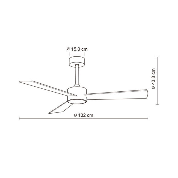 Ανεμιστήρας Οροφής 52'' 132CM PRCF-80617 Primo Λευκός 3Φτερά Με Τηλεχειριστήριο