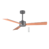 Ανεμιστήρας Οροφής 52'' 132CM PRCF-80619 Primo Γκρι-Καφέ 3Φτερά Με Τηλεχειριστήριο