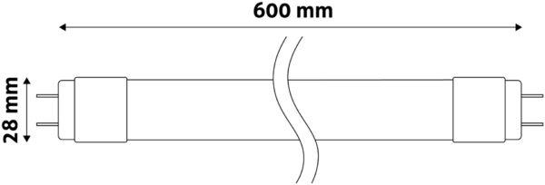 Avide LED Τύπου Φθορίου 9W G13 600mm Θερμό 3000K