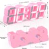 EDUP EH-LEDNI-B-1 Ρολόι τοίχου 3D LED 5,2" Μίνι Ροζ