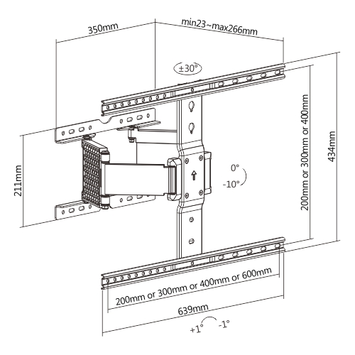 62f63b02327ffa0002ab85e9.jpg Brateck Βάση TV Επιτοίχια LPA72-464 37" - 90" Ultra Slim
