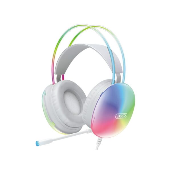 XO GE11 Gaming Ενσύρματα Ακουστικά με RGB Φωτισμό & Μικρόφωνο Λευκά