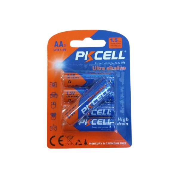 Pkcell Ultra Αλκαλική Μπαταρία 1.5V AA (5τμχ)