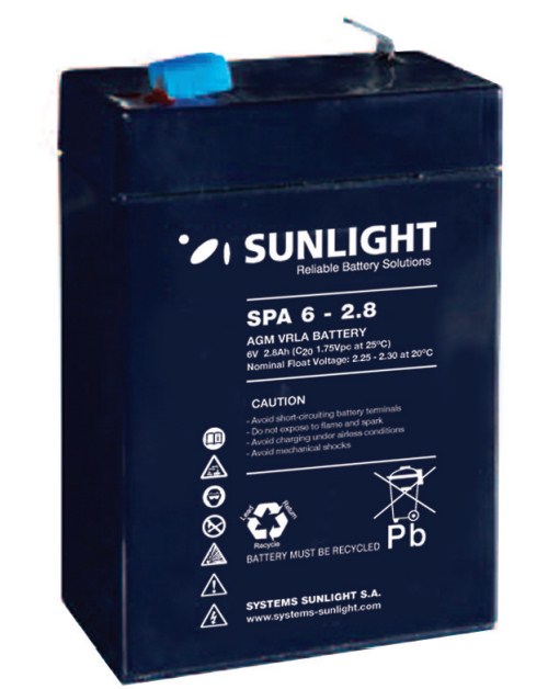 Sunlight Μολύβδου 6V 2.8A