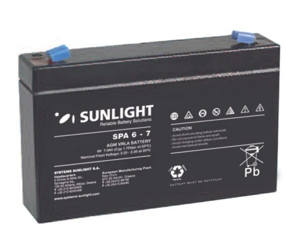 Sunlight Μολύβδου 6V 7A