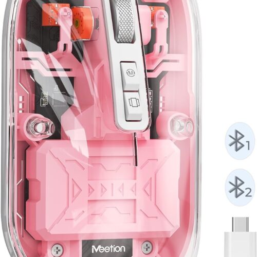 Meetion MT-BTM005 Ασύρματο Ποντίκι Ροζ