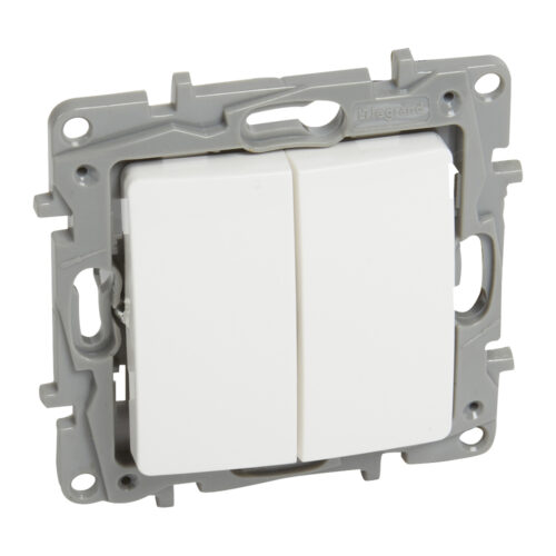 764502-LEGRAND-1000.jpg Niloe™ διπλός διακόπτης αλλέ-ρετούρ σε λευκό χρώμα