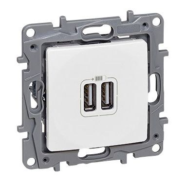 764594-LEGRAND.jpg Niloé™ πρίζα USB φόρτισης σε λευκό χρώμα
