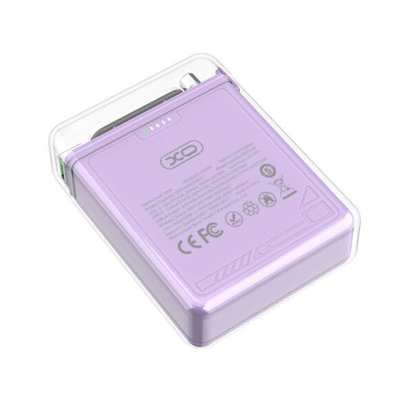 7_1_6.jpg XO PR226 Mini Transparent Light Display Magnetic Absorption Fast Charging 10000mAh (Purple)