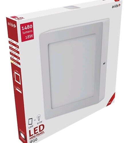 Avide LED Φωτιστικό Οροφής Επιτοίχιο Τετράγωνο Αλουμίνιο 18W Θερμό 3000K