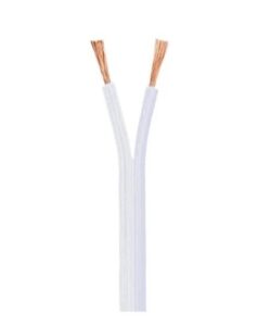 Καλώδιο εύκαμπτο 2x0.75mm πλακέ λευκό ανά μέτρο