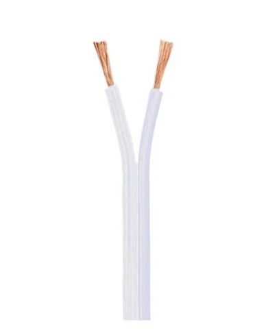 Καλώδιο εύκαμπτο 2x0.75mm πλακέ λευκό ανά μέτρο