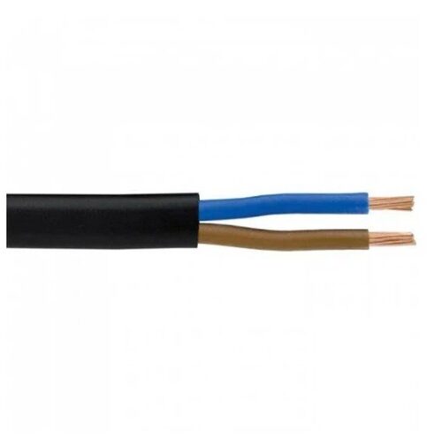 Καλώδιο εύκαμπτο 2x0.75mm πλακέ μαύρο ανά μέτρο