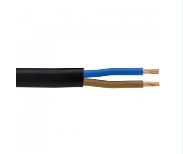 Καλώδιο εύκαμπτο 2x0.75mm πλακέ μαύρο ανά μέτρο