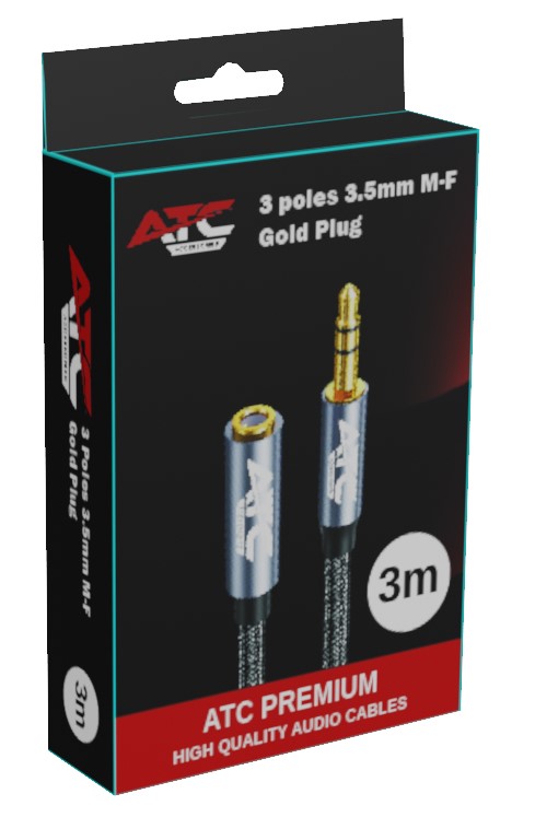 ATC HQ 3.5mm M/ F Cable 3m
