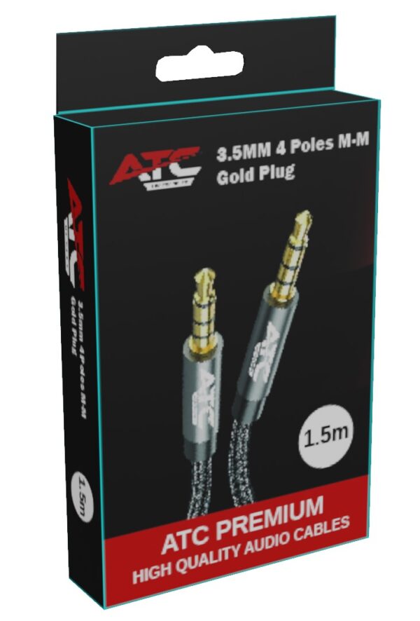 ATC HQ 3.5mm 4 Pin M/M Cable 1.5m