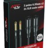 2 poles 6.35mmx2 - 2x XLR male cable
