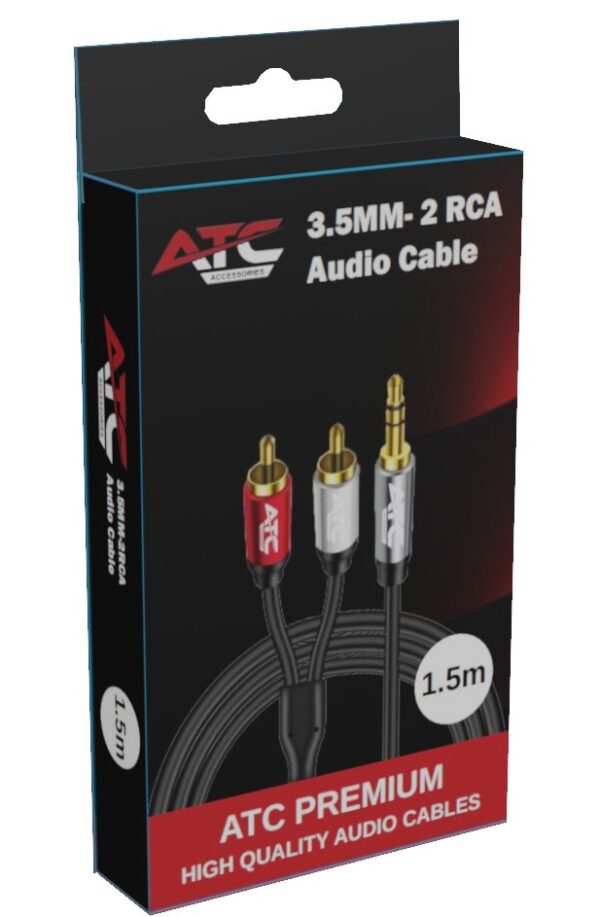 ATC HQ 3.5mm M/ 2 X RCA Cable 1.5m