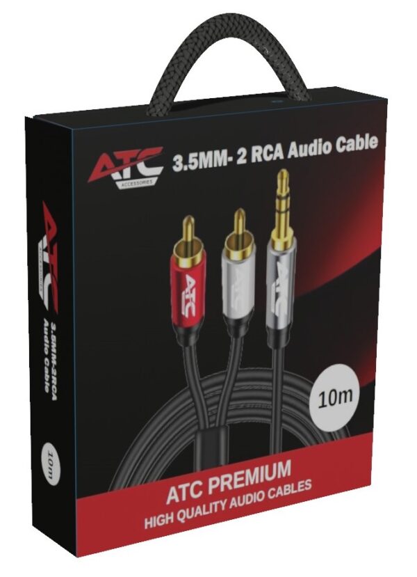 95_10m.jpg ATC HQ 3.5mm M/ 2 x RCA 10m Cable