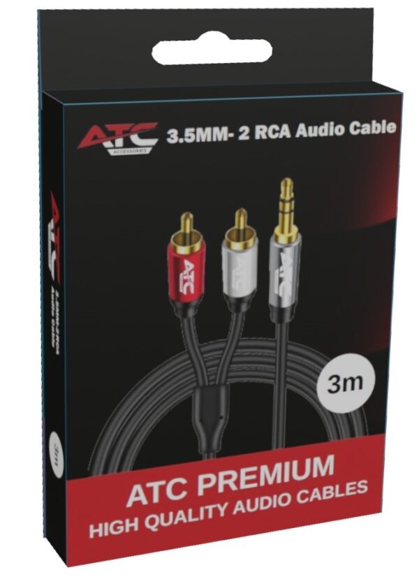 95_3m.jpg ATC HQ 3.5mm M/ 2 X RCA Cable 3m