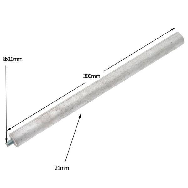 Ανόδιο μαγνησίου 21x300mm, 8x10mm, Φ21mm