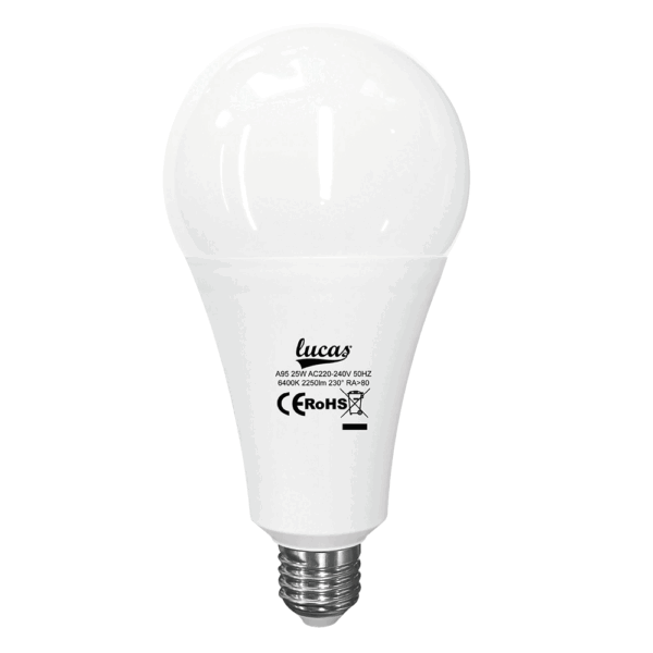ΛΑΜΠΑ LED 25W E27 6400klv. Α80 (min 10ΤΕΜ)