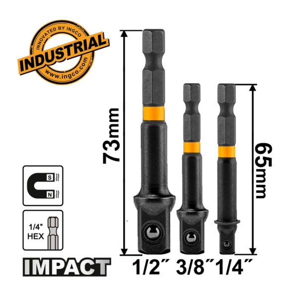 AMN365A01-1.jpg Αντάπτορες για Impact-Αέρος Καρυδάκια 1/4"-3/8"-1/2" Σετ 3 τεμ.