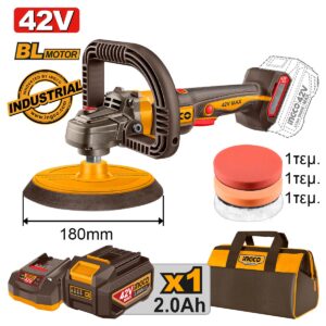 Αλοιφαδόρος Μπαταρίας 42V Li-Ion Φ 180mm +Υφασμάτινη τσάντα