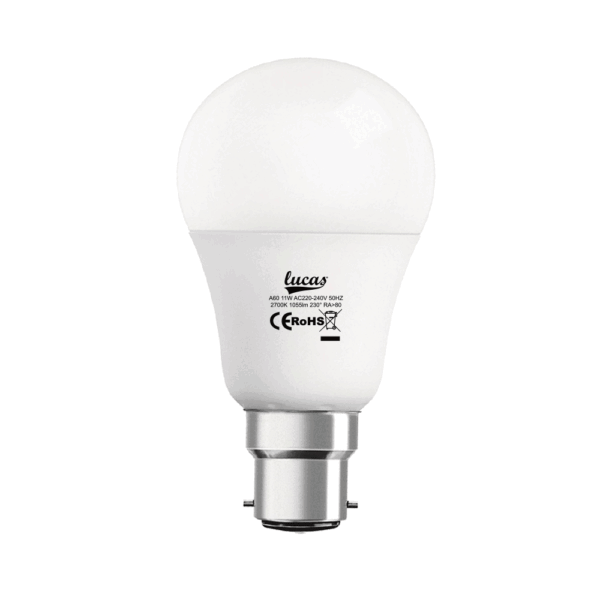 ΛΑΜΠΑ LED 11W “B22” 2700klv (min 10ΤΕΜ)
