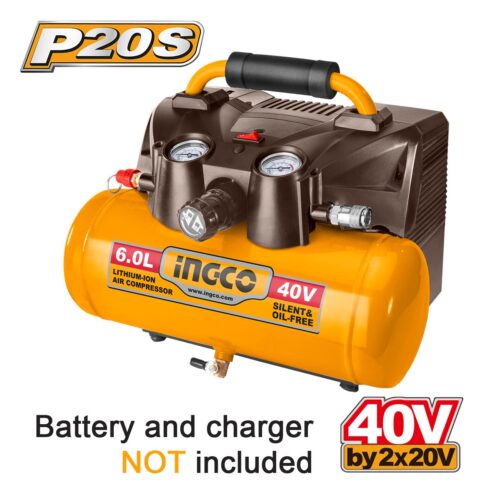 CACLI2003-1.jpg Αεροσυμπιεστής Μπαταρίας 2x20V Li-Ion SOLO