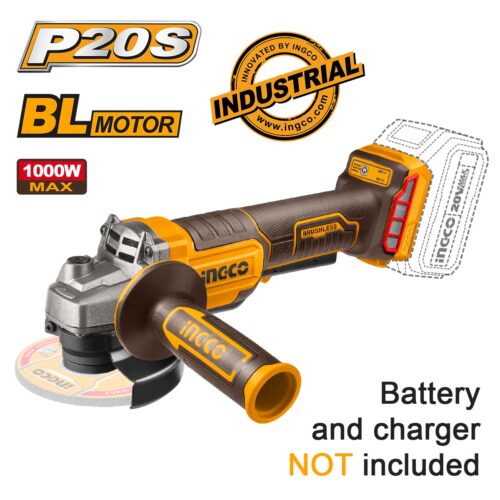 CAGLI211156-1.jpg Γωνιακός Τροχός Μπαταρίας 115mm 20V Li-Ion SOLO (διακόπτη σκανδάλης στην λαβή)
