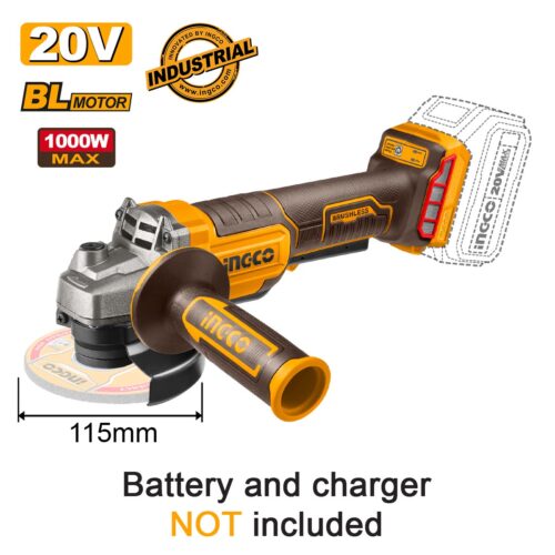 CAGLI211156E-1.jpg Γωνιακός Τροχός Μπαταρίας 115mm 20V Li-Ion (διακόπτη σκανδάλης στην λαβή)