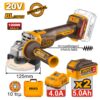 CAGLI2120272E-1.jpg Γωνιακός Τροχός Μπαταρίας 125mm 20V Li-Ion με Αντικραδασμική Πλαϊνή λαβή