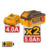 CAGLI2120272E-2.jpg Γωνιακός Τροχός Μπαταρίας 125mm 20V Li-Ion με Αντικραδασμική Πλαϊνή λαβή