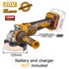 CAGLI212027E-1.jpg Γωνιακός Τροχός Μπαταρίας 125mm 20V Li-Ion SOLO με Αντικραδασμική Πλαϊνή λαβή